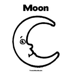 Malvorlage: Mond (Natur und Jahreszeiten) #155621 - Kostenlose Malvorlagen zum Ausdrucken