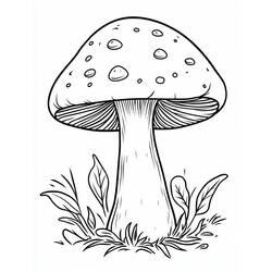 Malvorlage: Pilz (Natur und Jahreszeiten) #217412 - Kostenlose Malvorlagen zum Ausdrucken