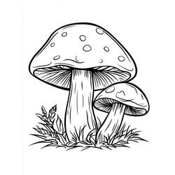Malvorlage: Pilz (Natur und Jahreszeiten) #217417 - Kostenlose Malvorlagen zum Ausdrucken
