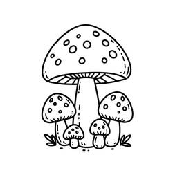 Malvorlage: Pilz (Natur und Jahreszeiten) #217422 - Kostenlose Malvorlagen zum Ausdrucken