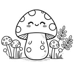 Malvorlage: Pilz (Natur und Jahreszeiten) #217423 - Kostenlose Malvorlagen zum Ausdrucken