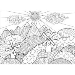 Malvorlage: Sonnenuntergang (Natur und Jahreszeiten) #216004 - Kostenlose Malvorlagen zum Ausdrucken