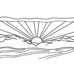 Malvorlage: Sonnenuntergang (Natur und Jahreszeiten) #216008 - Kostenlose Malvorlagen zum Ausdrucken