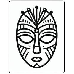 Malvorlage: Afrikanische Maske (Objekte) #219165 - Kostenlose Malvorlagen zum Ausdrucken