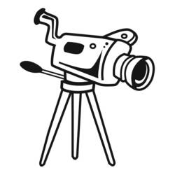Zeichnungen zum Ausmalen: Videokamera - Kostenlose Malvorlagen zum Ausdrucken