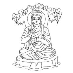 Malvorlage: Hinduistische Mythologie: Buddha (Religion und Mythologie) #89518 - Kostenlose Malvorlagen zum Ausdrucken