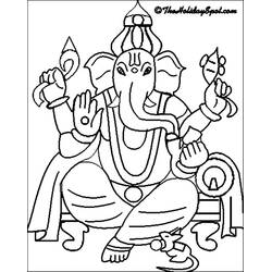 Malvorlage: Hinduistische Mythologie: Ganesha (Religion und Mythologie) #96851 - Kostenlose Malvorlagen zum Ausdrucken