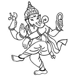 Malvorlage: Hinduistische Mythologie: Ganesha (Religion und Mythologie) #96853 - Kostenlose Malvorlagen zum Ausdrucken