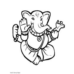 Malvorlage: Hinduistische Mythologie: Ganesha (Religion und Mythologie) #96855 - Kostenlose Malvorlagen zum Ausdrucken
