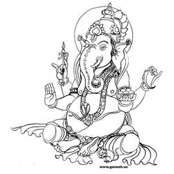 Malvorlage: Hinduistische Mythologie: Ganesha (Religion und Mythologie) #96861 - Kostenlose Malvorlagen zum Ausdrucken