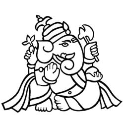 Malvorlage: Hinduistische Mythologie: Ganesha (Religion und Mythologie) #96867 - Kostenlose Malvorlagen zum Ausdrucken