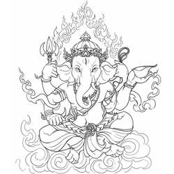 Malvorlage: Hinduistische Mythologie: Ganesha (Religion und Mythologie) #96902 - Kostenlose Malvorlagen zum Ausdrucken