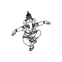Malvorlage: Hinduistische Mythologie: Ganesha (Religion und Mythologie) #96911 - Kostenlose Malvorlagen zum Ausdrucken
