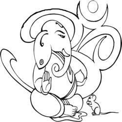 Malvorlage: Hinduistische Mythologie: Ganesha (Religion und Mythologie) #96924 - Kostenlose Malvorlagen zum Ausdrucken