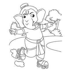Malvorlage: Hinduistische Mythologie: Ganesha (Religion und Mythologie) #96930 - Kostenlose Malvorlagen zum Ausdrucken