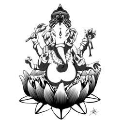 Malvorlage: Hinduistische Mythologie: Ganesha (Religion und Mythologie) #97013 - Kostenlose Malvorlagen zum Ausdrucken