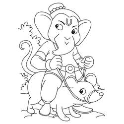 Malvorlage: Hinduistische Mythologie: Ganesha (Religion und Mythologie) #97025 - Kostenlose Malvorlagen zum Ausdrucken