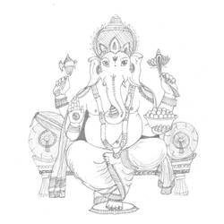 Malvorlage: Hinduistische Mythologie: Ganesha (Religion und Mythologie) #97030 - Kostenlose Malvorlagen zum Ausdrucken