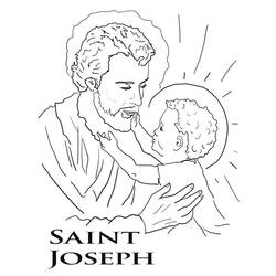 Malvorlage: Sankt Josef (Religion und Mythologie) #211093 - Kostenlose Malvorlagen zum Ausdrucken