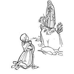 Malvorlage: Unsere Liebe Frau von Lourdes (Religion und Mythologie) #193953 - Kostenlose Malvorlagen zum Ausdrucken