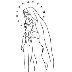 Malvorlage: Unsere Liebe Frau von Lourdes (Religion und Mythologie) #193954 - Kostenlose Malvorlagen zum Ausdrucken