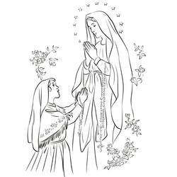 Malvorlage: Unsere Liebe Frau von Lourdes (Religion und Mythologie) #193956 - Kostenlose Malvorlagen zum Ausdrucken