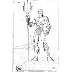 Zeichnungen zum Ausmalen: Aquaman - Kostenlose Malvorlagen zum Ausdrucken