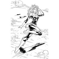 Malvorlage: Captain Marvel (Superhelden und Superschurken) #200038 - Kostenlose Malvorlagen zum Ausdrucken