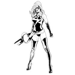 Malvorlage: Captain Marvel (Superhelden und Superschurken) #200039 - Kostenlose Malvorlagen zum Ausdrucken