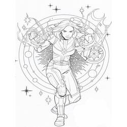 Malvorlage: Captain Marvel (Superhelden und Superschurken) #200042 - Kostenlose Malvorlagen zum Ausdrucken