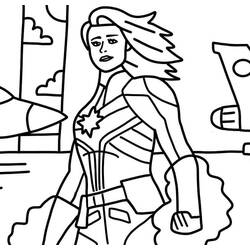 Malvorlage: Captain Marvel (Superhelden und Superschurken) #200049 - Kostenlose Malvorlagen zum Ausdrucken