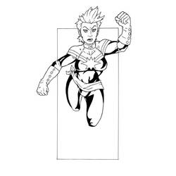 Malvorlage: Captain Marvel (Superhelden und Superschurken) #200053 - Kostenlose Malvorlagen zum Ausdrucken