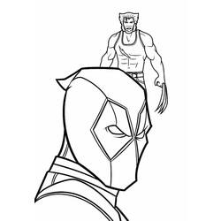 Malvorlage: Deadpool und Wolverine (Superhelden und Superschurken) #219347 - Kostenlose Malvorlagen zum Ausdrucken