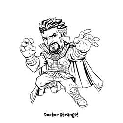 Zeichnungen zum Ausmalen: Doctor Strange - Kostenlose Malvorlagen zum Ausdrucken