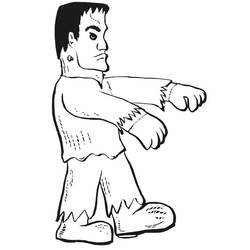 Zeichnungen zum Ausmalen: Frankenstein - Kostenlose Malvorlagen zum Ausdrucken