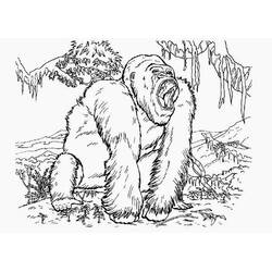 Zeichnungen zum Ausmalen: King Kong - Kostenlose Malvorlagen zum Ausdrucken