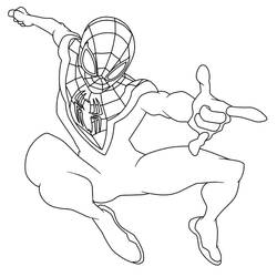 Zeichnungen zum Ausmalen: Miles Morales - Kostenlose Malvorlagen zum Ausdrucken