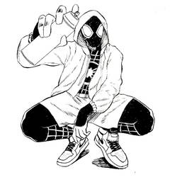 Malvorlage: Miles Morales (Superhelden und Superschurken) #212111 - Kostenlose Malvorlagen zum Ausdrucken
