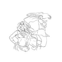 Malvorlage: Supergirl (Superhelden und Superschurken) #83951 - Kostenlose Malvorlagen zum Ausdrucken