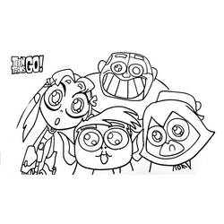 Zeichnungen zum Ausmalen: Teen Titans Go! - Kostenlose Malvorlagen zum Ausdrucken