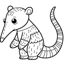 Zeichnungen zum Ausmalen: Ameisenbär - Kostenlose Malvorlagen zum Ausdrucken