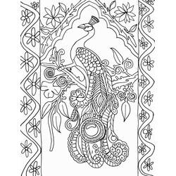 Malvorlage: Pfau (Tiere) #197586 - Kostenlose Malvorlagen zum Ausdrucken