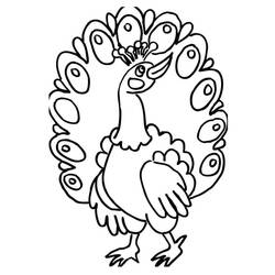 Malvorlage: Pfau (Tiere) #197608 - Kostenlose Malvorlagen zum Ausdrucken