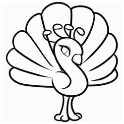 Malvorlage: Pfau (Tiere) #197614 - Kostenlose Malvorlagen zum Ausdrucken