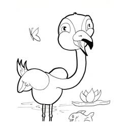 Malvorlage: Rosa Flamingo (Tiere) #198777 - Kostenlose Malvorlagen zum Ausdrucken