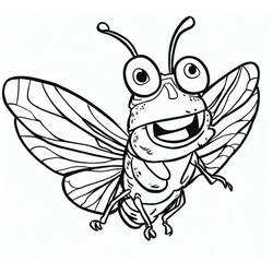 Malvorlage: Zikade (Tiere) #187677 - Kostenlose Malvorlagen zum Ausdrucken