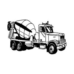 Malvorlage: Betonmischer-LKW (Transport) #220946 - Kostenlose Malvorlagen zum Ausdrucken