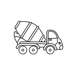 Malvorlage: Betonmischer-LKW (Transport) #220954 - Kostenlose Malvorlagen zum Ausdrucken