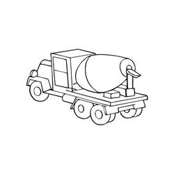 Malvorlage: Betonmischer-LKW (Transport) #220959 - Kostenlose Malvorlagen zum Ausdrucken
