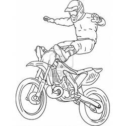 Zeichnungen zum Ausmalen: Motocross - Kostenlose Malvorlagen zum Ausdrucken
